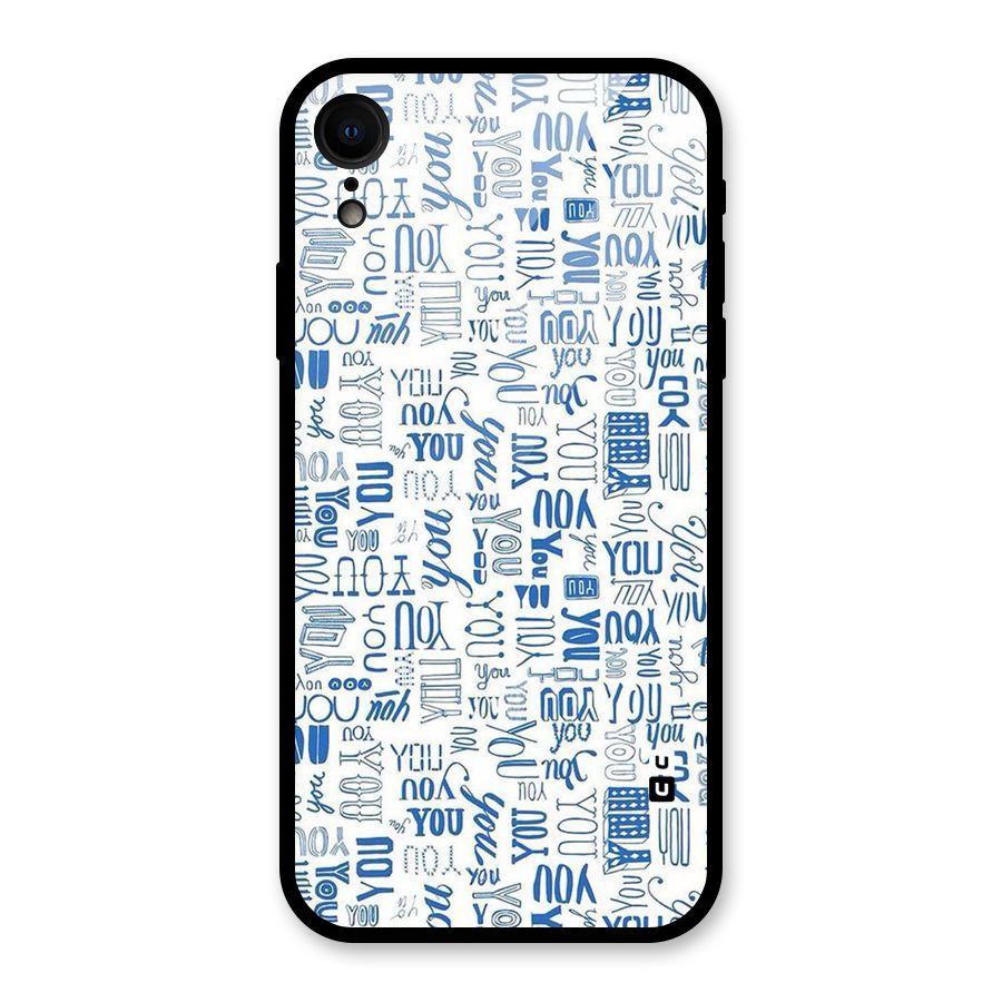 You Pattern Glass Back Case for iPhone XR